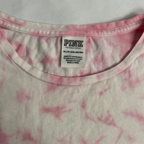 PINK Victoria's Secret Pink and White Crop Top - Picture 3 of 5